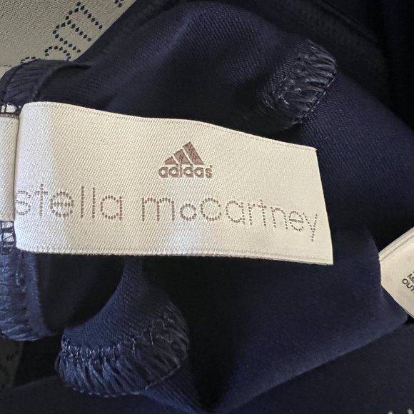 NWOT Stella McCartney Adidas Leggings Navy Grey Size XS - Picture 4 of 12